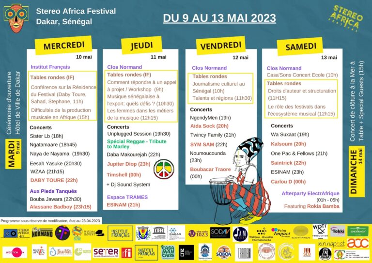 Programme du festival Stéréo Africa Dakar
