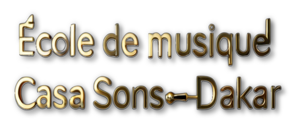 Texte doré Ecole de musique Casa'Sons